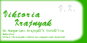 viktoria krajnyak business card